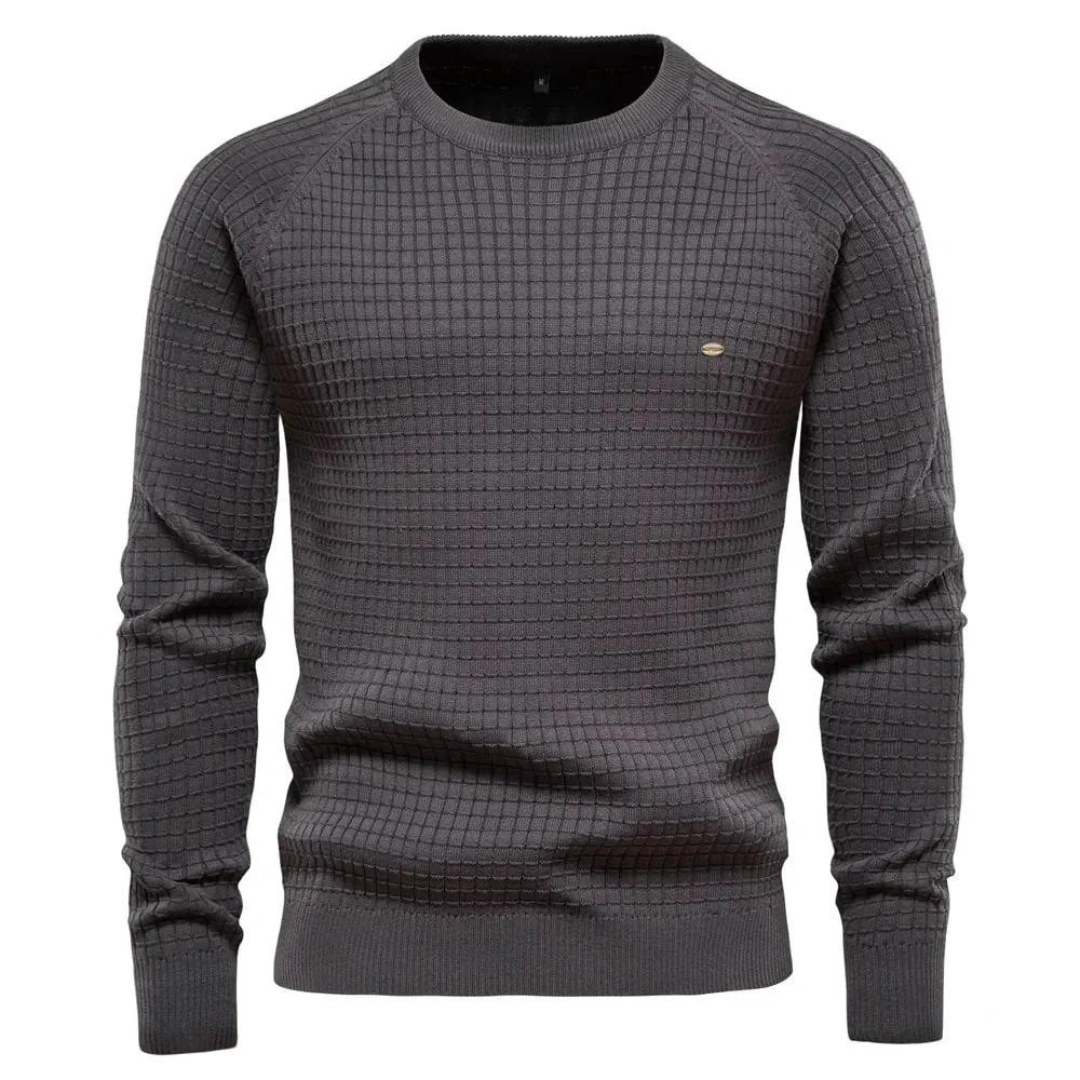 Cole | Casual Waffle Knit Sweater - Valereo