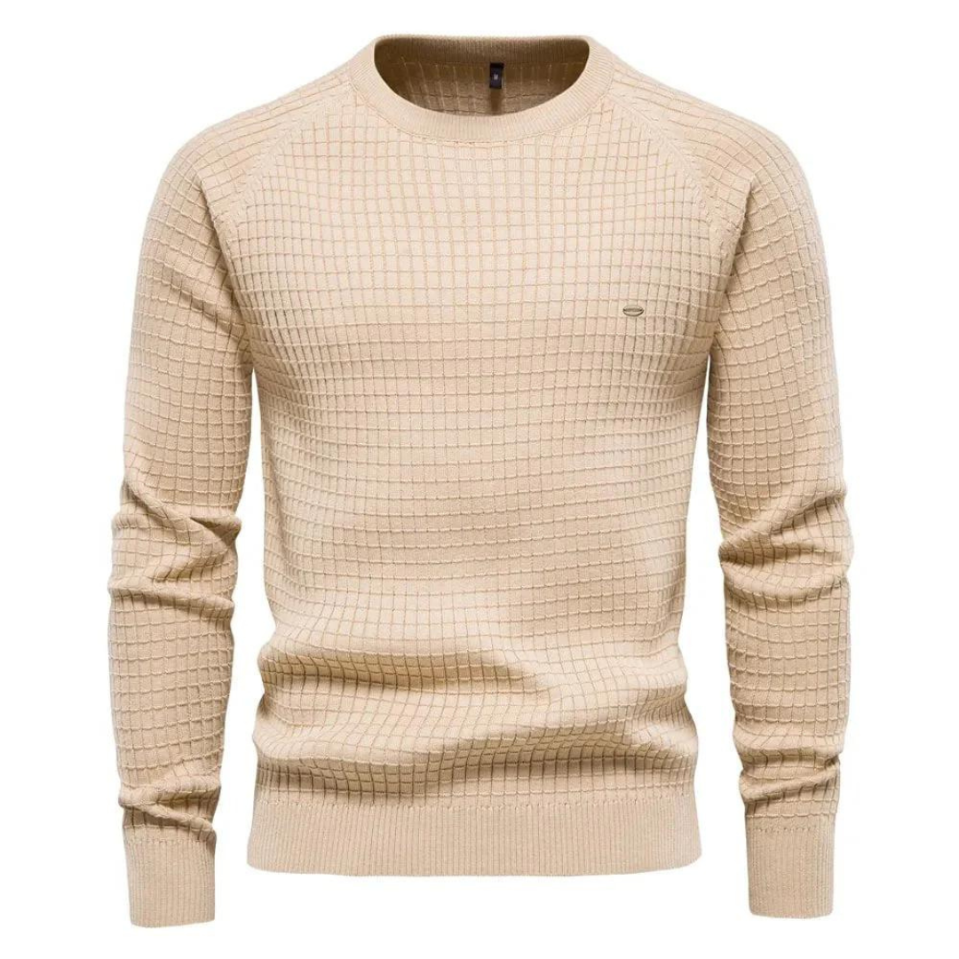 Cole | Casual Waffle Knit Sweater - Valereo