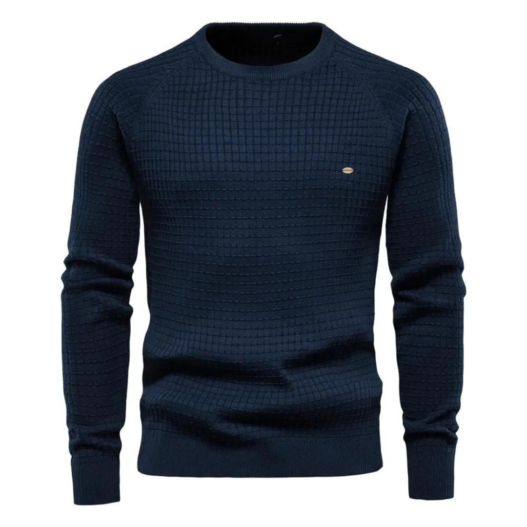 Cole | Casual Waffle Knit Sweater - Valereo