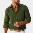 Cole | Relaxed Linen Button-Up Shirt - Valereo