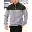 Nathaniel | Relaxed Geometric Quarter-Zip Sweatshirt
