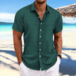 Daniel | Breathable Textured Button-Up Shirt - Valereo