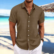 Daniel | Breathable Textured Button-Up Shirt - Valereo