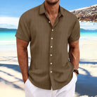 Daniel | Breathable Textured Button-Up Shirt - Valereo