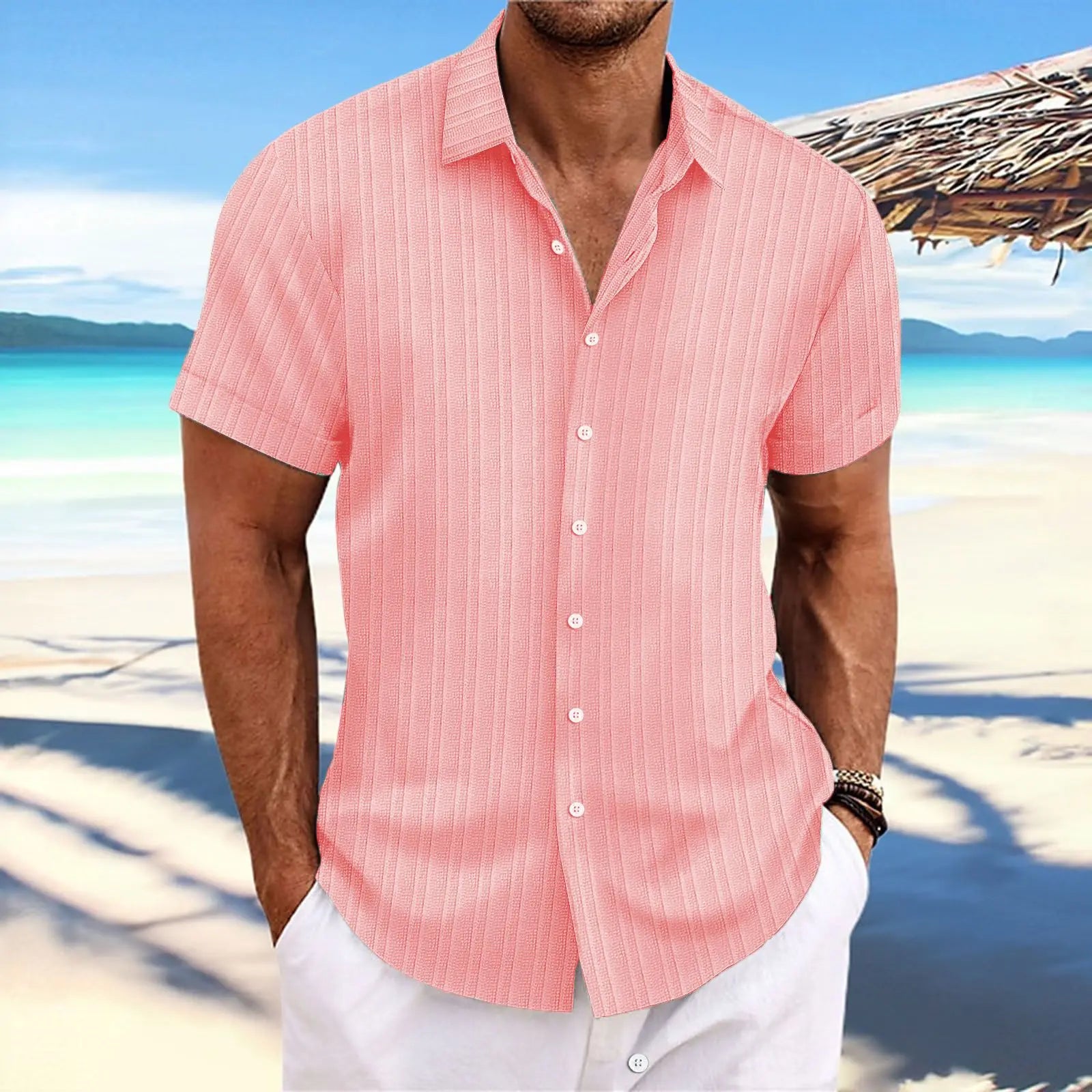 Daniel | Breathable Textured Button-Up Shirt - Valereo
