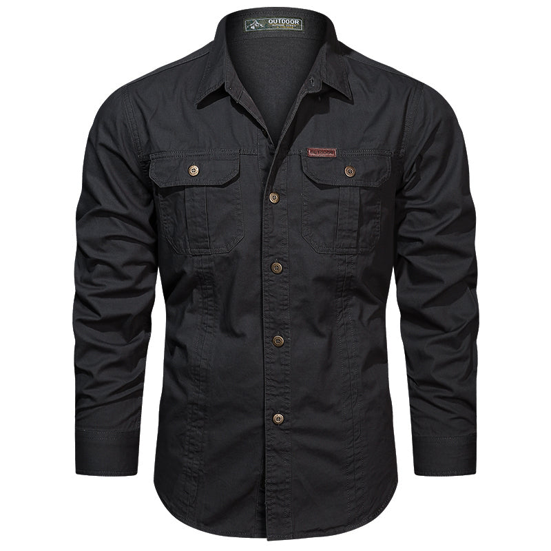 Daniel | Casual Cotton Cargo Shirt - Valereo