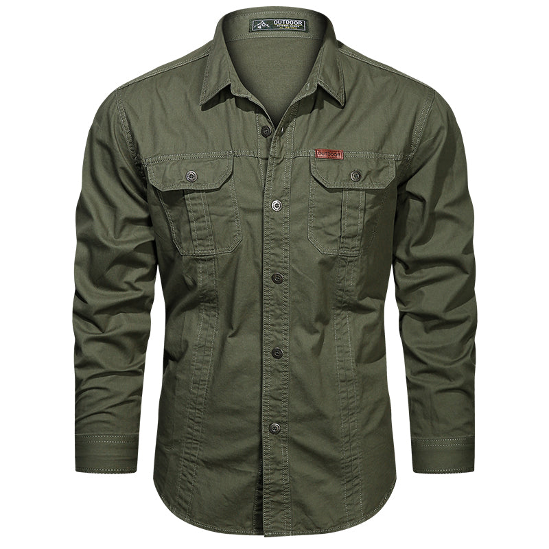 Daniel | Casual Cotton Cargo Shirt - Valereo