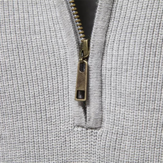 Daniel | Classic Quarter-Zip Knit Sweater - Valereo