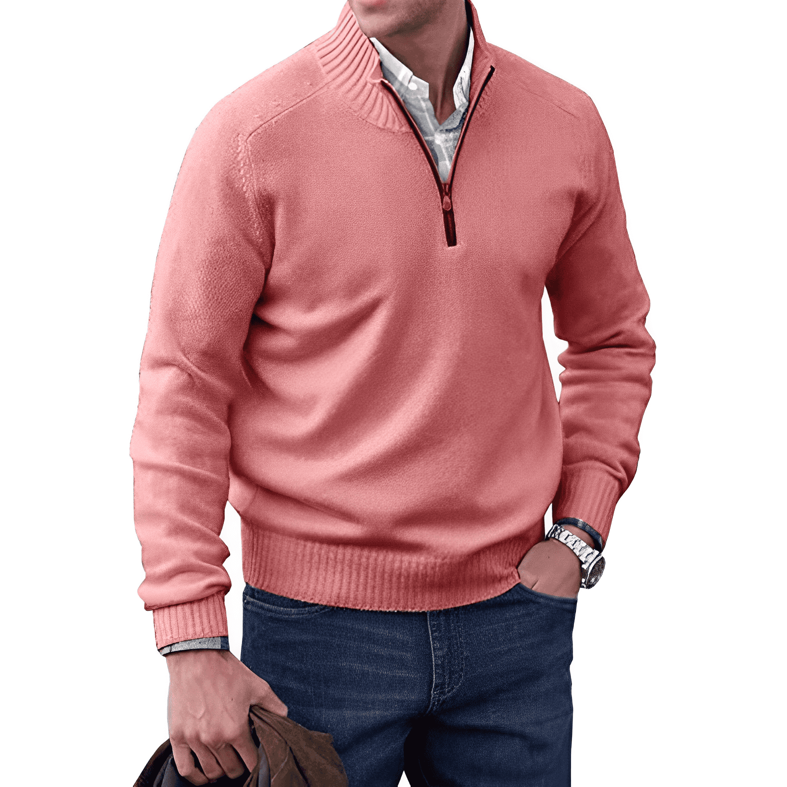 Daniel | Refined Quarter-Zip Cashmere Sweater - Valereo