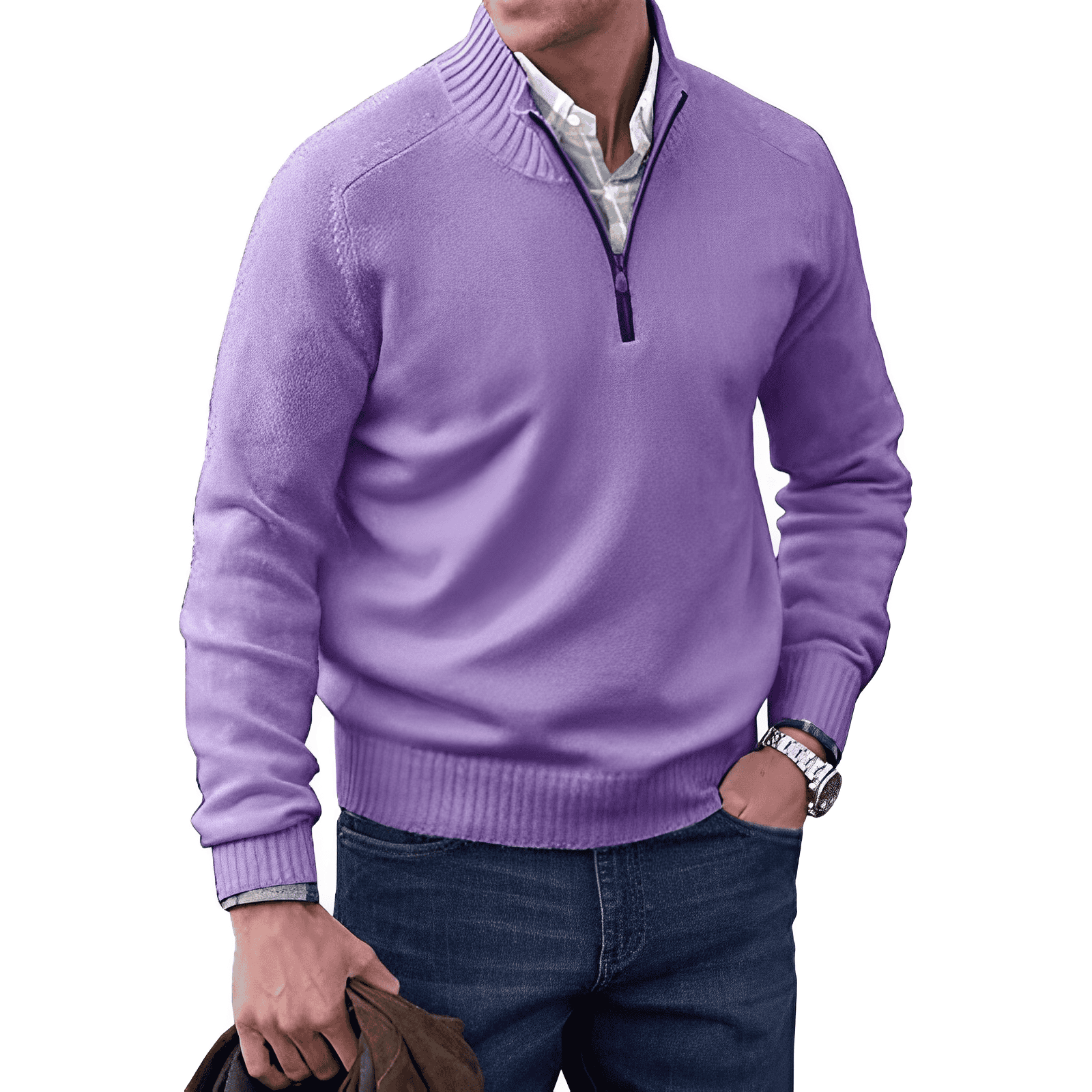 Daniel | Refined Quarter-Zip Cashmere Sweater - Valereo