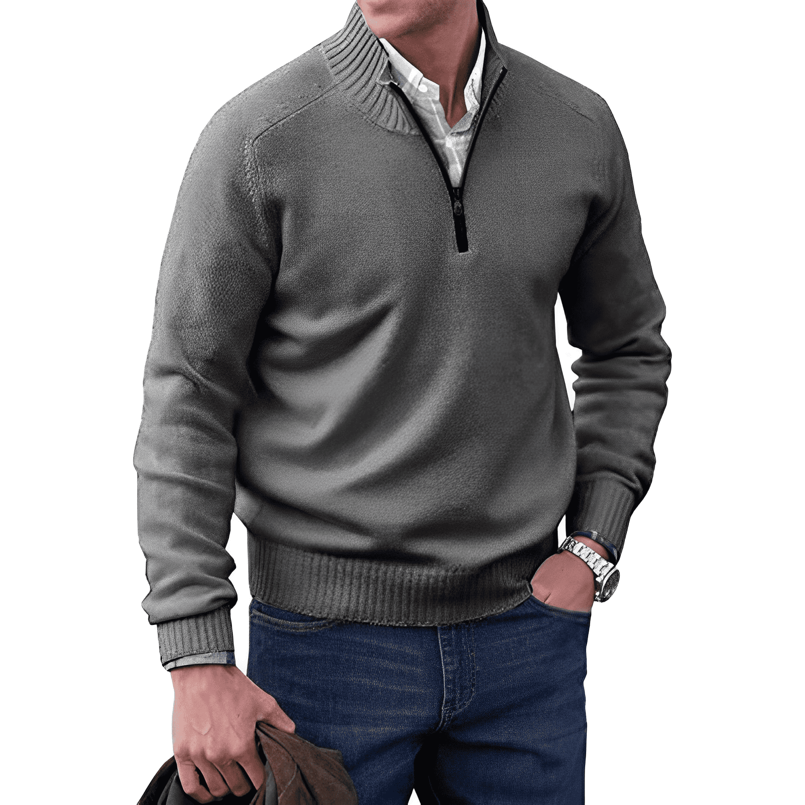 Daniel | Refined Quarter-Zip Cashmere Sweater - Valereo