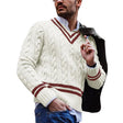 Daniel | Timeless Cable Knit V-Neck Sweater - Valereo