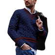 Daniel | Timeless Cable Knit V-Neck Sweater - Valereo