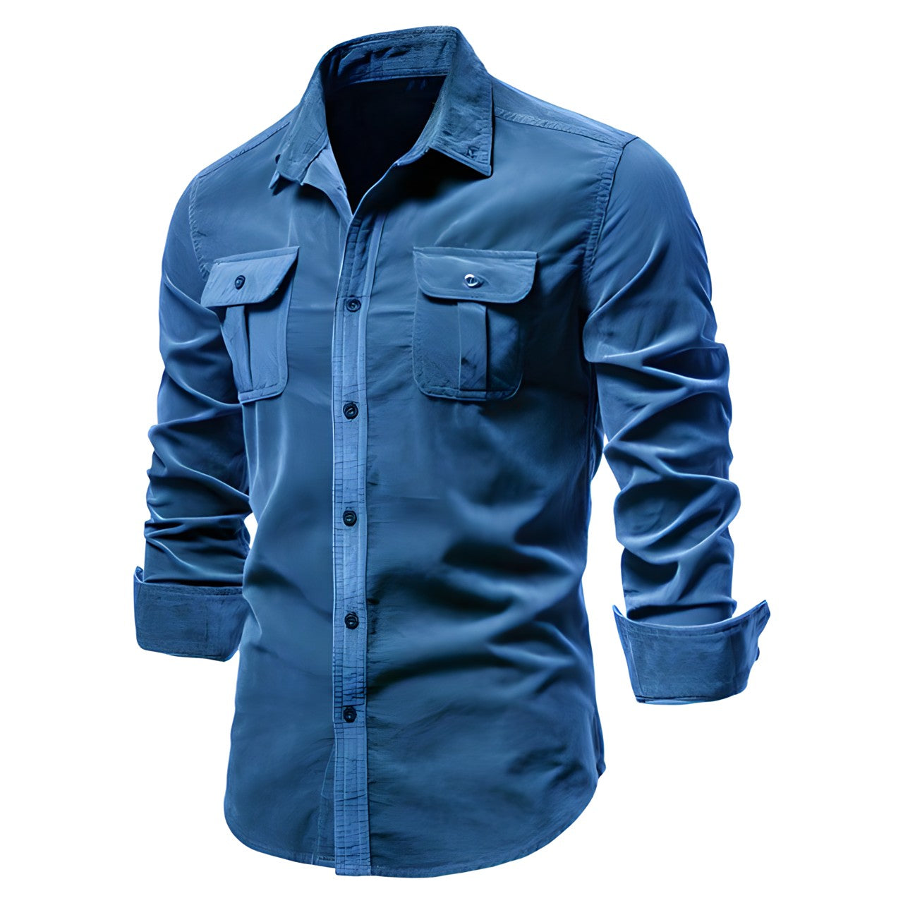 David | Casual Cotton Pocket Shirt - Valereo