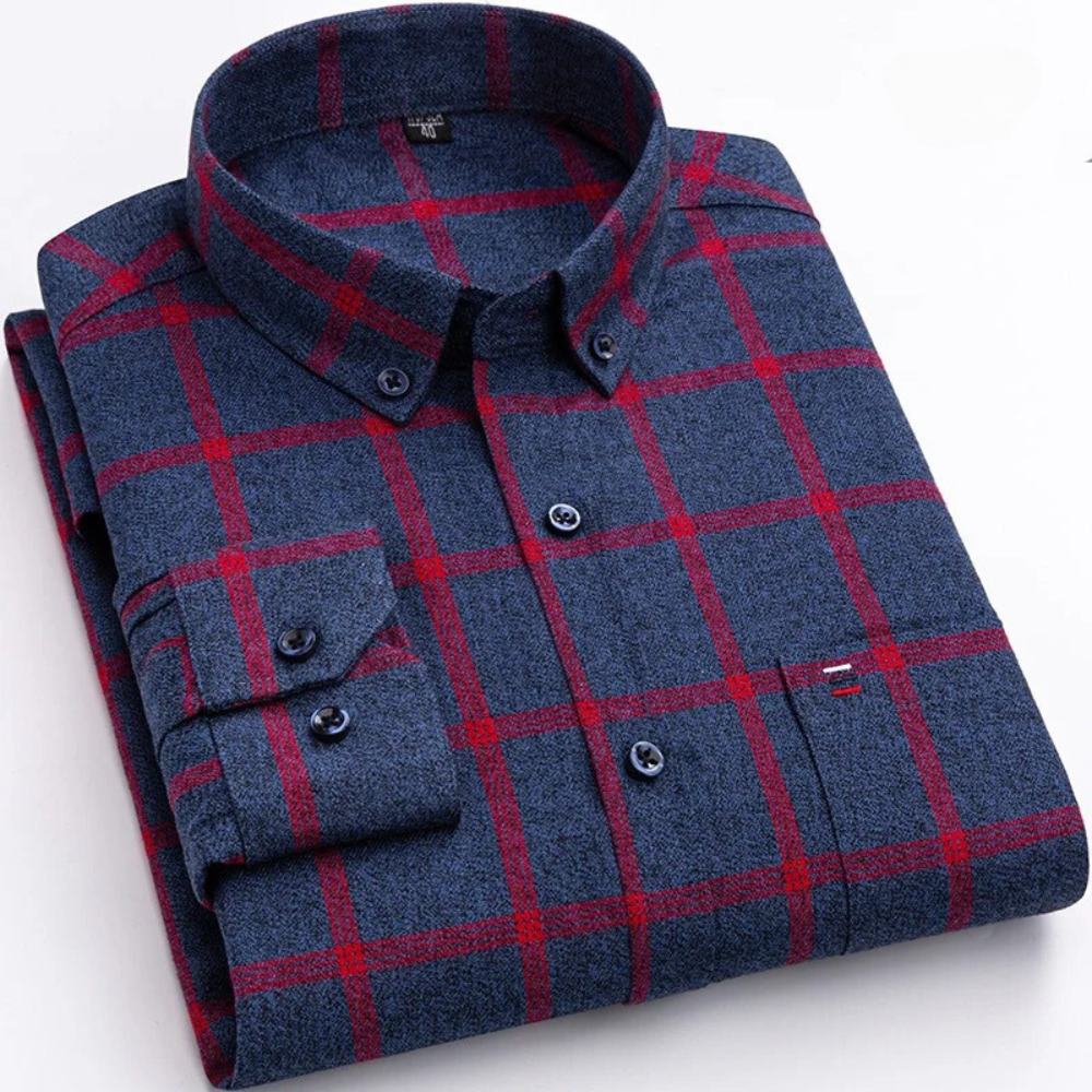 David | Casual Plaid Flannel Shirt - Valereo