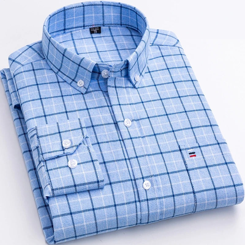 David | Casual Plaid Flannel Shirt - Valereo