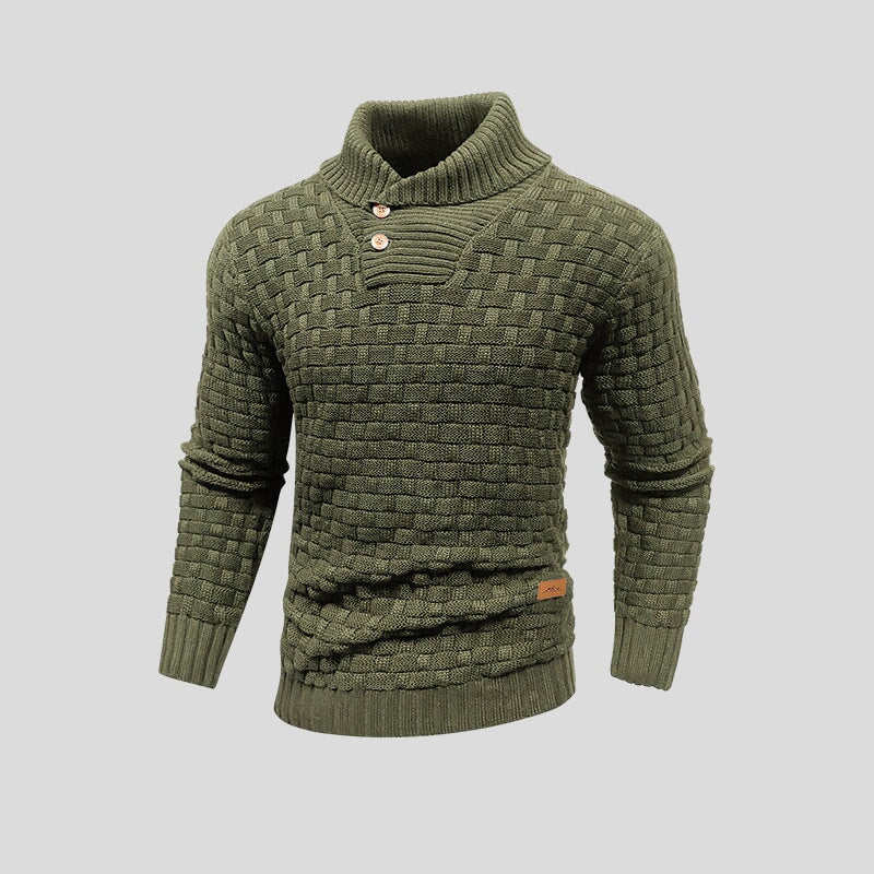 David | Refined Shawl Collar Knit Sweater - Valereo