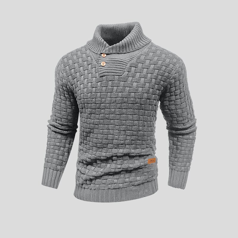 David | Refined Shawl Collar Knit Sweater - Valereo