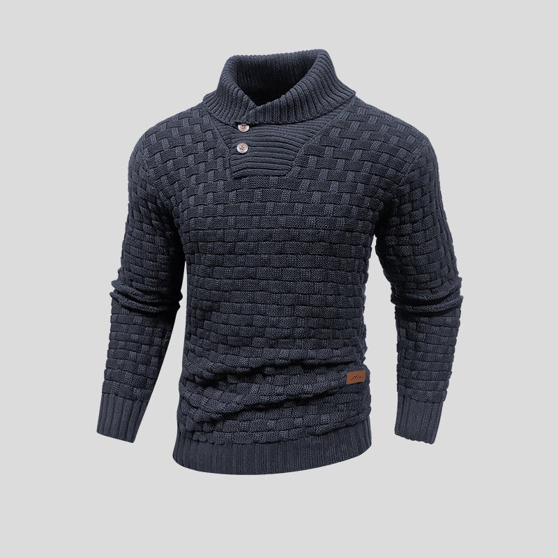 David | Refined Shawl Collar Knit Sweater - Valereo