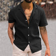 David | Relaxed Linen Button-Up Shirt - Valereo
