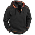 David | Stylish Quarter-Zip Contrast Hoodie - Valereo