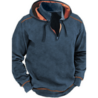 David | Stylish Quarter-Zip Contrast Hoodie - Valereo