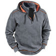 David | Stylish Quarter-Zip Contrast Hoodie - Valereo