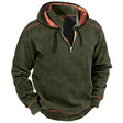 David | Stylish Quarter-Zip Contrast Hoodie - Valereo