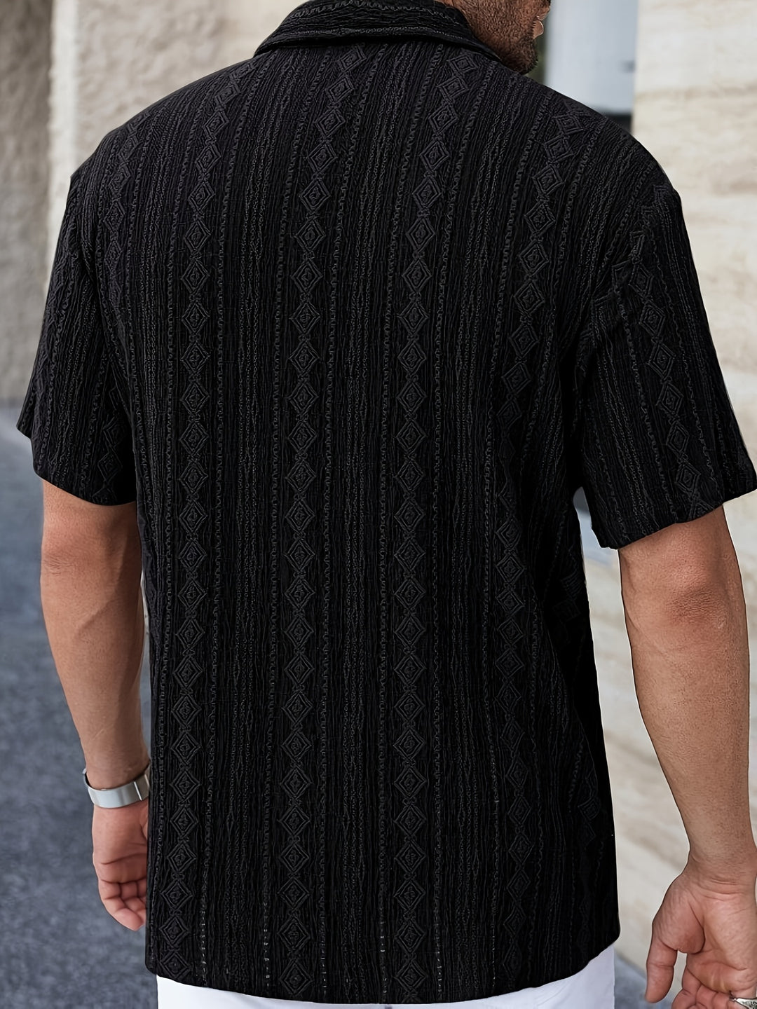 David | Stylish Textured Knit Shirt - Valereo