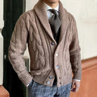 David | Timeless Collar Cable Knit Cardigan - Valereo