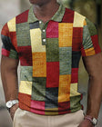 Ethan | Casual Patchwork Print Polo Shirt - Valereo