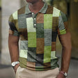 Ethan | Casual Patchwork Print Polo Shirt - Valereo