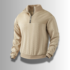 Ethan | Classic Cable Knit Quarter-Zip Sweater - Valereo