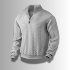 Ethan | Classic Cable Knit Quarter-Zip Sweater - Valereo