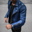 Ethan | Modern Quilted Leather Moto Jacket - Valereo