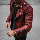 Ethan | Modern Quilted Leather Moto Jacket - Valereo