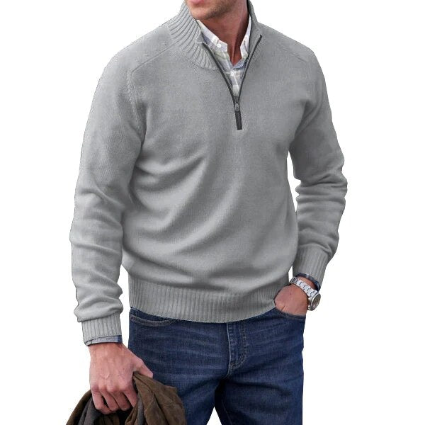 Ethan | Refined Quarter-Zip Cashmere Sweater - Valereo