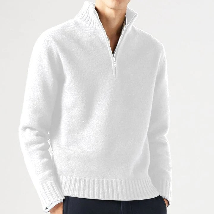 Ethan | Refined Quarter-Zip Cashmere Sweater - Valereo