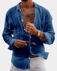 Ethan | Relaxed Linen Button-Up Shirt - Valereo