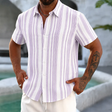 Ethan | Relaxed Striped Button-Up Shirt - Valereo