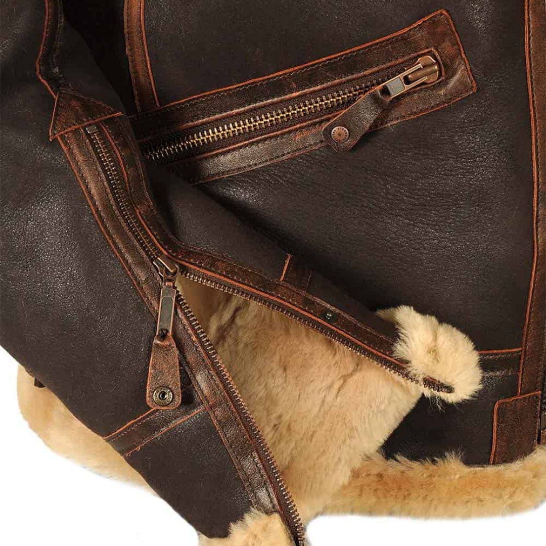 Gregory | Rugged Shearling Aviator Bomber Jacket