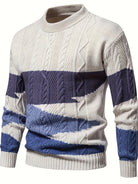 Henry | Cozy Colorblock Cable Knit Sweater - Valereo