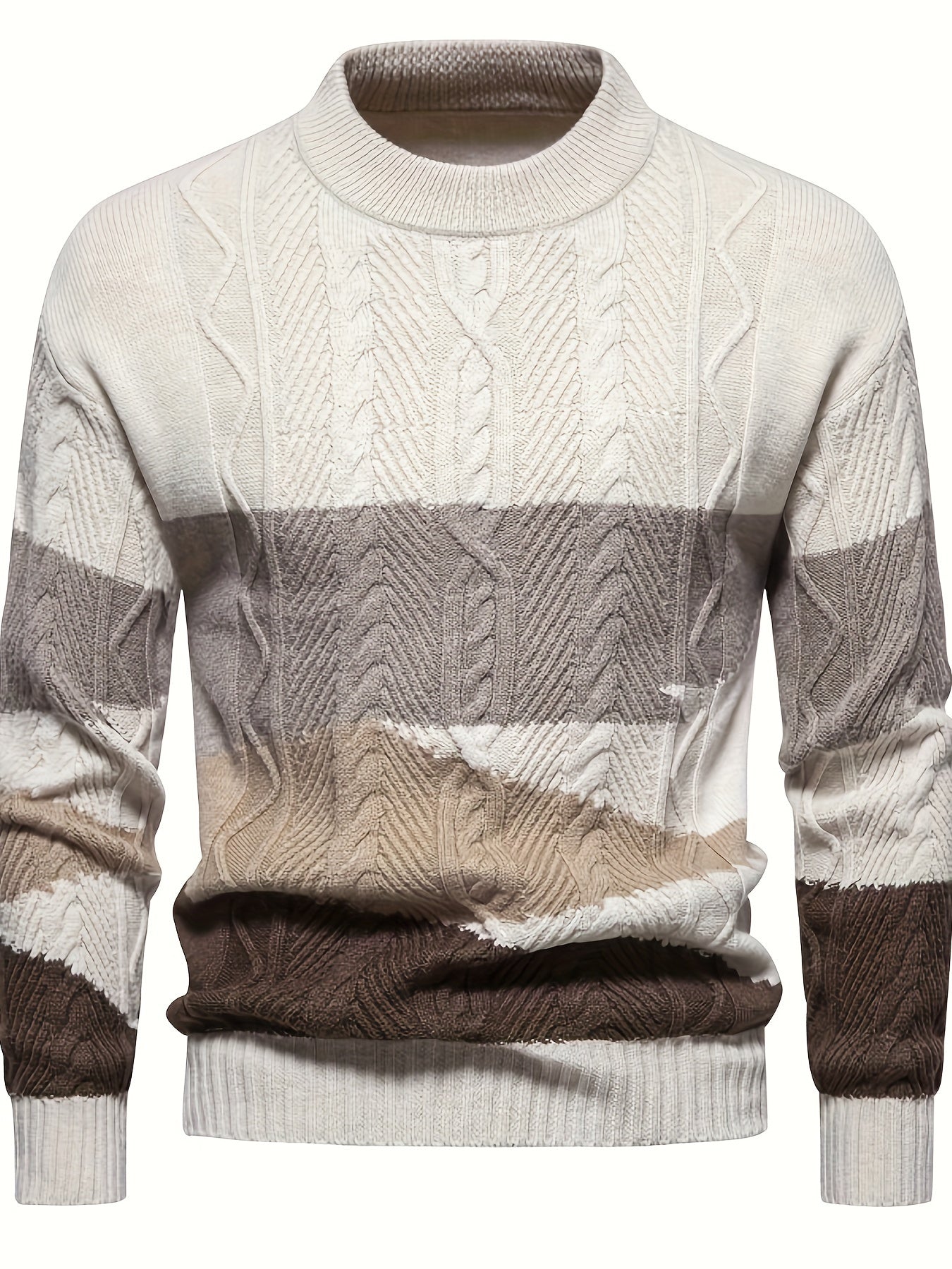 Henry | Cozy Colorblock Cable Knit Sweater - Valereo