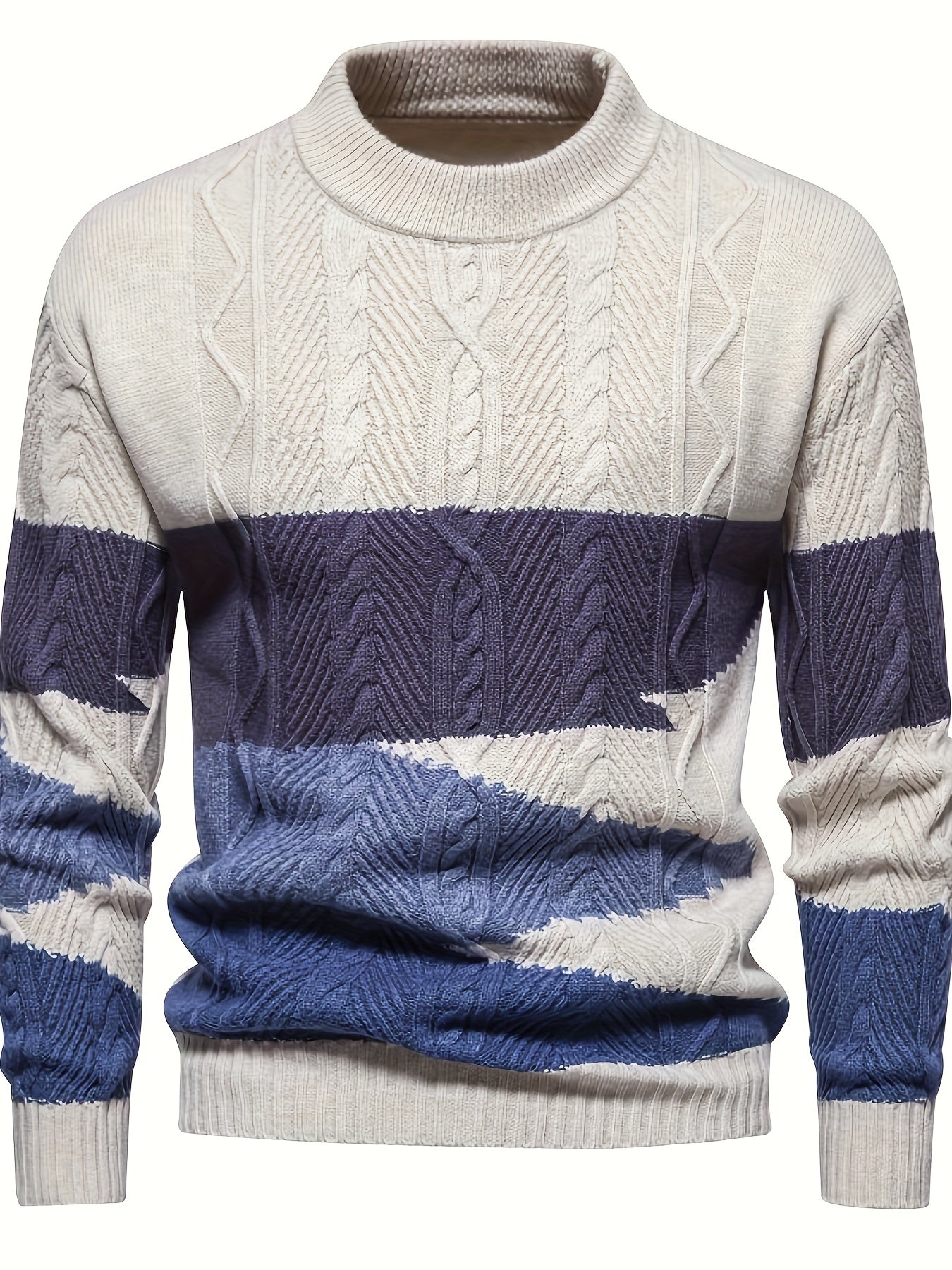 Henry | Cozy Colorblock Cable Knit Sweater - Valereo