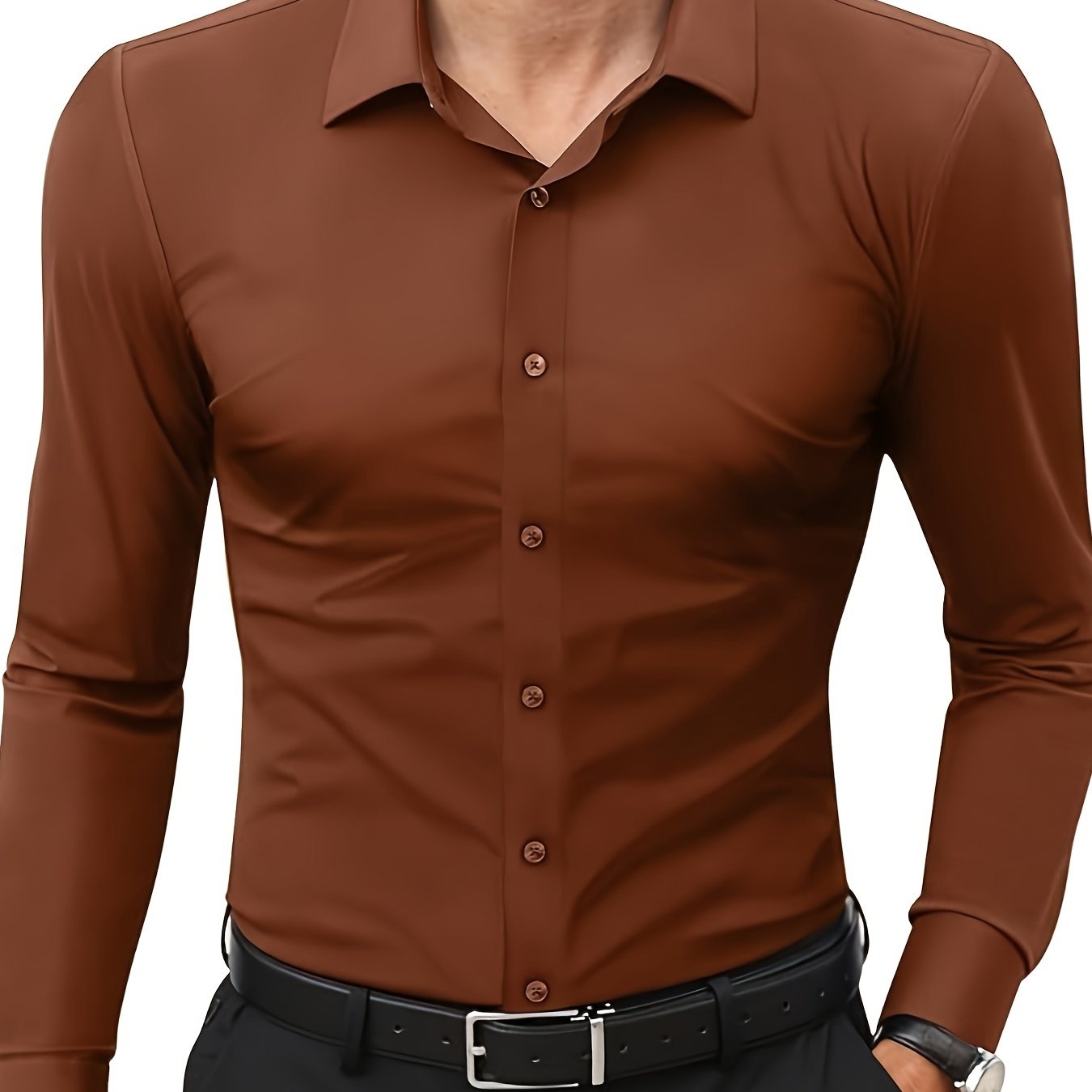 Henry | Elegant Slim-Fit Button-Up Shirt - Valereo