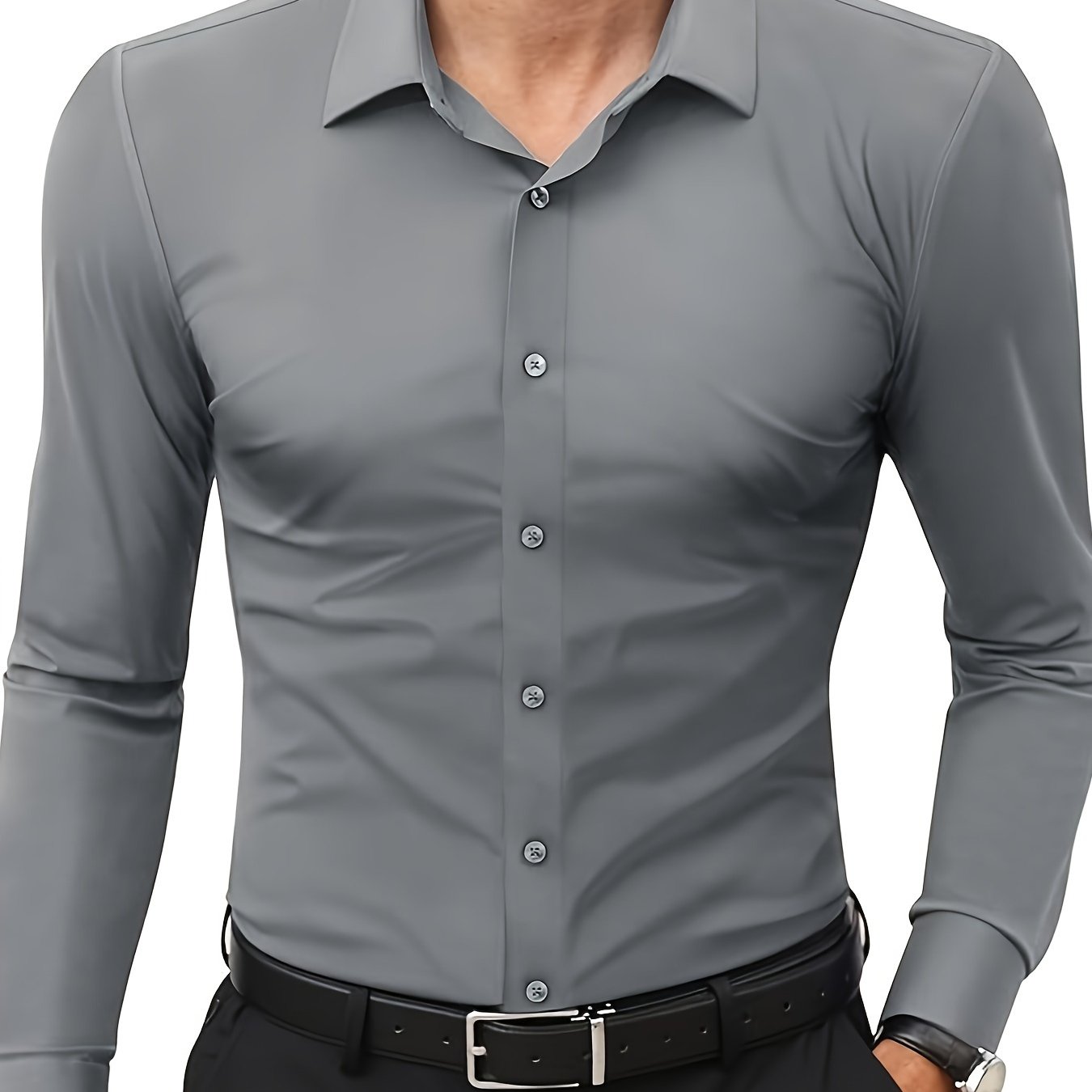 Henry | Elegant Slim-Fit Button-Up Shirt - Valereo