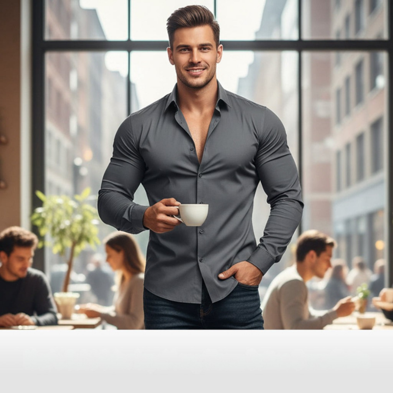 Henry | Refined Slim-Fit Button-Up Shirt - Valereo