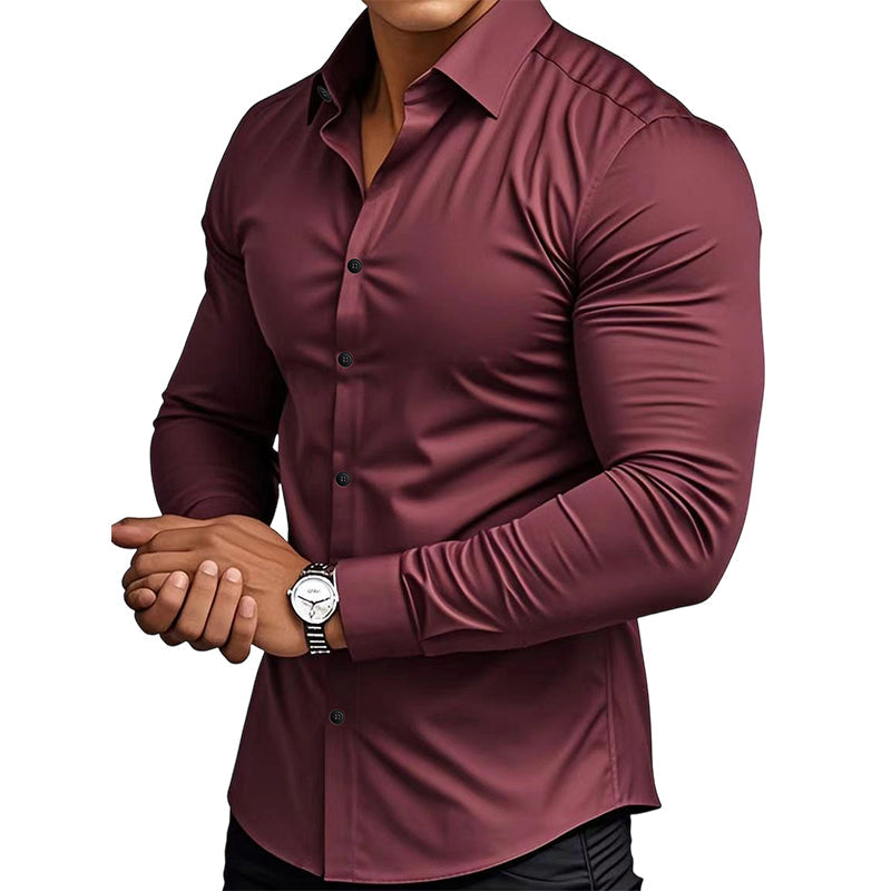 Henry | Refined Slim-Fit Button-Up Shirt - Valereo