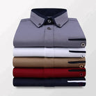 Henry | Stylish Contrast-Collar Button-Up Shirt - Valereo