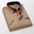 Henry | Stylish Contrast-Collar Button-Up Shirt - Valereo